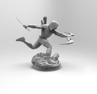 E129 - Comic character design, The Shadow with hood, STl 3D model design print download files