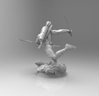 E129 - Comic character design, The Shadow with hood, STl 3D model design print download files