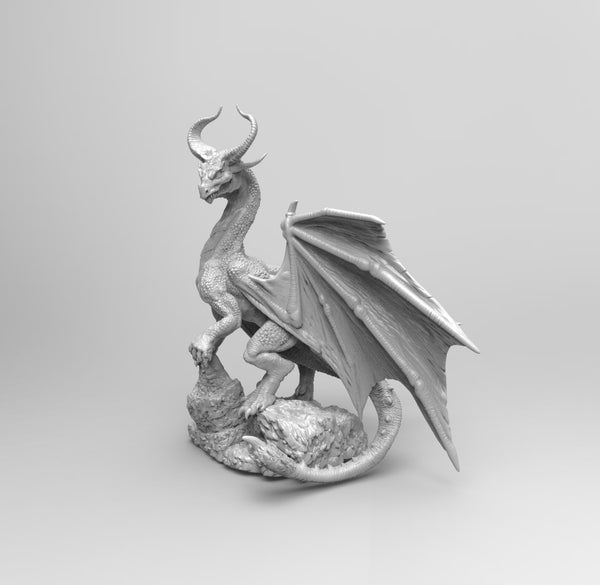 E218 - Legendary dragon design, THe Mini dragon design statue, STL 3D model design print downlaod files