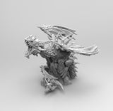 E212 - Legendary dragon design, The Crystal drago nstatue, STL 3D model design print download files