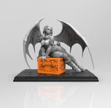 E223 - NSFW Demon Character design, The Demonic girl with naked body, STL 3D model design print download files