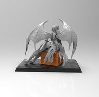 E223 - NSFW Demon Character design, The Demonic girl with naked body, STL 3D model design print download files