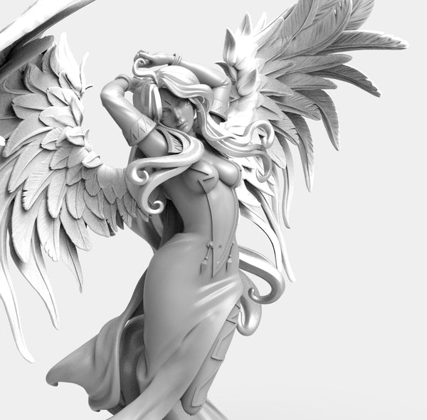 E297 - Anime character design, The Goddess Girl URD statue, STL 3D model design print download files