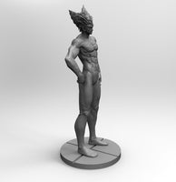 A030 - Anime character design, the one punch garou with spike hair, STL 3D model design print download files