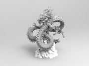 A465 - Legendary creature design, The traditional Chinese Dragon with support - STL 3D Model print download files