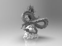 A465 - Legendary creature design, The traditional Chinese Dragon with support - STL 3D Model print download files