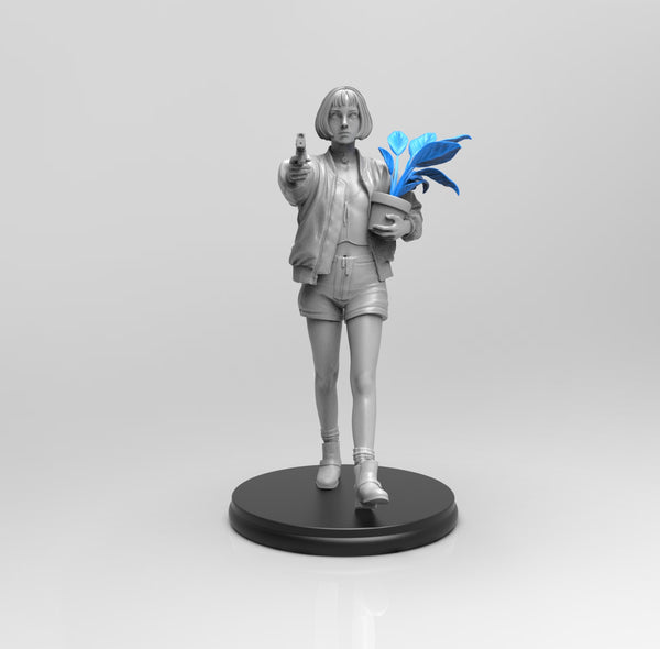 E299 - Female character design, The Mathilda female statue, STL 3D model design print download files