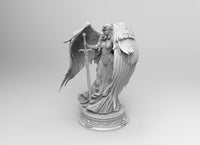 B454 - Character design statue, The female angel warrior, STL 3D model design print download print