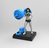 E304 - Comic Character design, The She Hulkie in gym room, STL 3D model design print download files