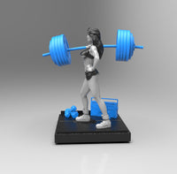 E304 - Comic Character design, The She Hulkie in gym room, STL 3D model design print download files