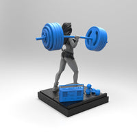 E304 - Comic Character design, The She Hulkie in gym room, STL 3D model design print download files