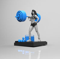 E304 - Comic Character design, The She Hulkie in gym room, STL 3D model design print download files