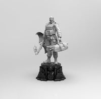 E315 - Comic character design. The Punish Man with Skull Head Tshirt, STL 3D model design print download file