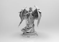 B454 - Character design statue, The female angel warrior, STL 3D model design print download print