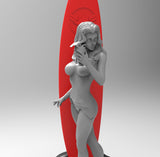 E311D - Waifu character design, The Bikini version Roguey statue, STL 3D model design print download files