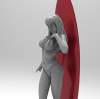 E311D - Waifu character design, The Bikini version Roguey statue, STL 3D model design print download files
