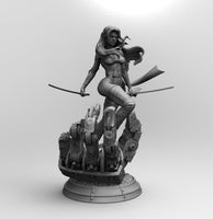 DL006 - Comic character design, Psylocke Marvel superheroes, STL 3D Model Design Print download files