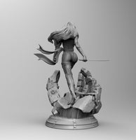DL006 - Comic character design, Psylocke Marvel superheroes, STL 3D Model Design Print download files