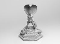 A379 - Movie character design, the destroyer Conan vs Snake Coobra, STL 3D model design print download files