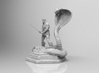 A379 - Movie character design, the destroyer Conan vs Snake Coobra, STL 3D model design print download files