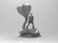 A379 - Movie character design, the destroyer Conan vs Snake Coobra, STL 3D model design print download files
