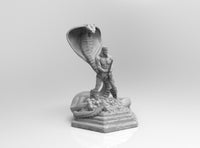 A379 - Movie character design, the destroyer Conan vs Snake Coobra, STL 3D model design print download files