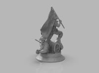 A371 - Comic character design statue, CA and America Flag, STL 3D model design print download files