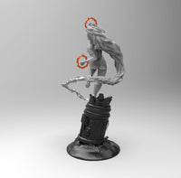 E303 - Comic character design, The star girl with fire, STL 3D model design print download files