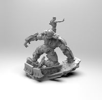 E324 - Comic character design , The iron Men with Hulk Booster, STL 3D model design print download files
