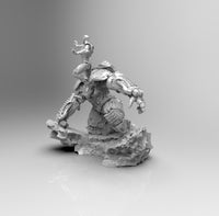 E324 - Comic character design , The iron Men with Hulk Booster, STL 3D model design print download files