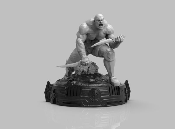 A377 - Comic character design, Draxx cuts down Thanos, STL 3D model design print download files