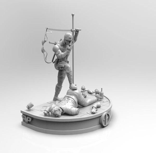 E331 - Comic character design, The Unlimited life dead pool, STL 3D model design print download files