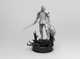 A390 - Games character design, The Witch hunter, STL 3D model design print download files