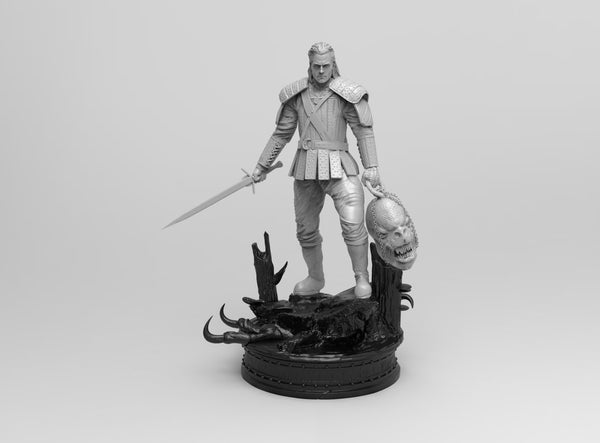 A390 - Games character design, The Witch hunter, STL 3D model design print download files