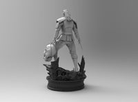 A390 - Games character design, The Witch hunter, STL 3D model design print download files