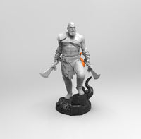 E334 - Games character design, The Double Blade kratose statue, STl 3D model design print download files