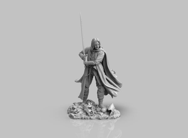 A393 - Movies character design, The Aragon with sword, STL 3D model design print download files