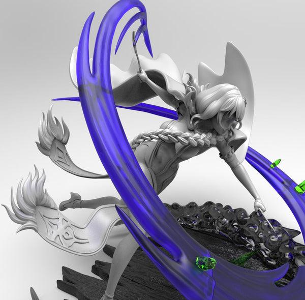E067 - Anime Characer design, The Shinobi Elsa, STL 3D model design print download files