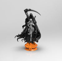 E336 - Demon Character design, The Demon with a women statue, STL 3D model design print download files