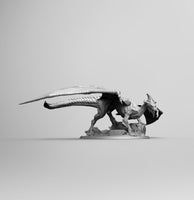 B022 - Dragon Creature Design, Dragon White, STL 3D model design print download files