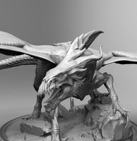 B022 - Dragon Creature Design, Dragon White, STL 3D model design print download files