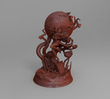 A338 - Anime character design, The Bamboo Girl statue, STL 3D model design print download files