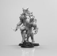 E338 - Legendary creature design, The Yeti elder and the young statue, STl 3D model design print download files