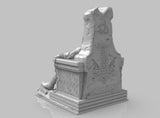 A392 - Games character design, Kratos with throne, STL 3D model design print download files