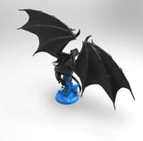 E339 - Legendary dragon design, The Blackie Armor scale dragon statue, STL 3D model design print download files