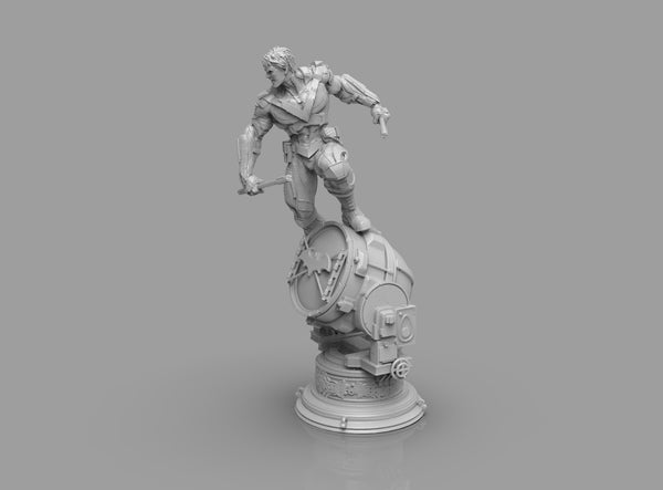 A409 - Comic character design, The Azreal guy statue , STL 3D model design print download files