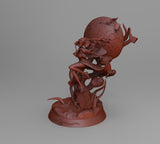 A338 - Anime character design, The Bamboo Girl statue, STL 3D model design print download files