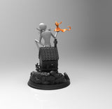 E325 - Cartoon character design, The Jack and dog on the roof, STL 3D model design print download files