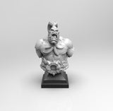 E341 - Legendary design bust, The orc warrior bust design statue, STL 3D model design print download files