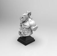 E341 - Legendary design bust, The orc warrior bust design statue, STL 3D model design print download files